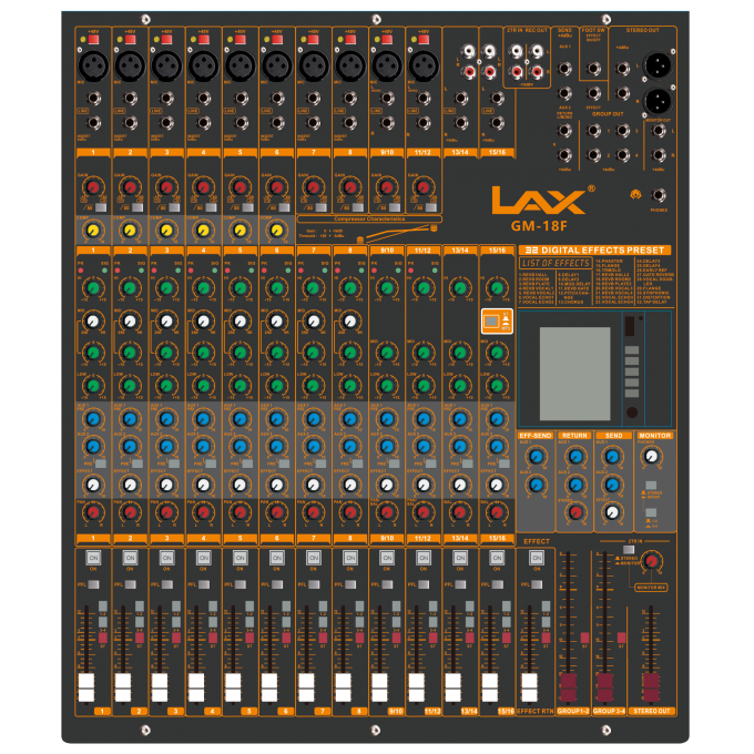 Цифровые микшерные пульты LAX PRO GM-18F 91386